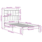 Boekenkastbed van massief grenenhout met optimale totale afmetingen - Bedden & bedframes