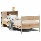 Boekenkastbed van massief grenenhout met optimale totale afmetingen - Bedden & bedframes
