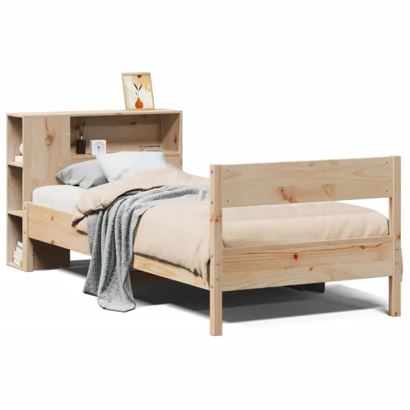 Boekenkastbed van massief grenenhout met optimale totale afmetingen - Bedden & bedframes