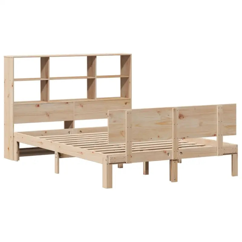 Boekenkastbed van massief grenenhout met optimale totale afmetingen - Bedden & bedframes