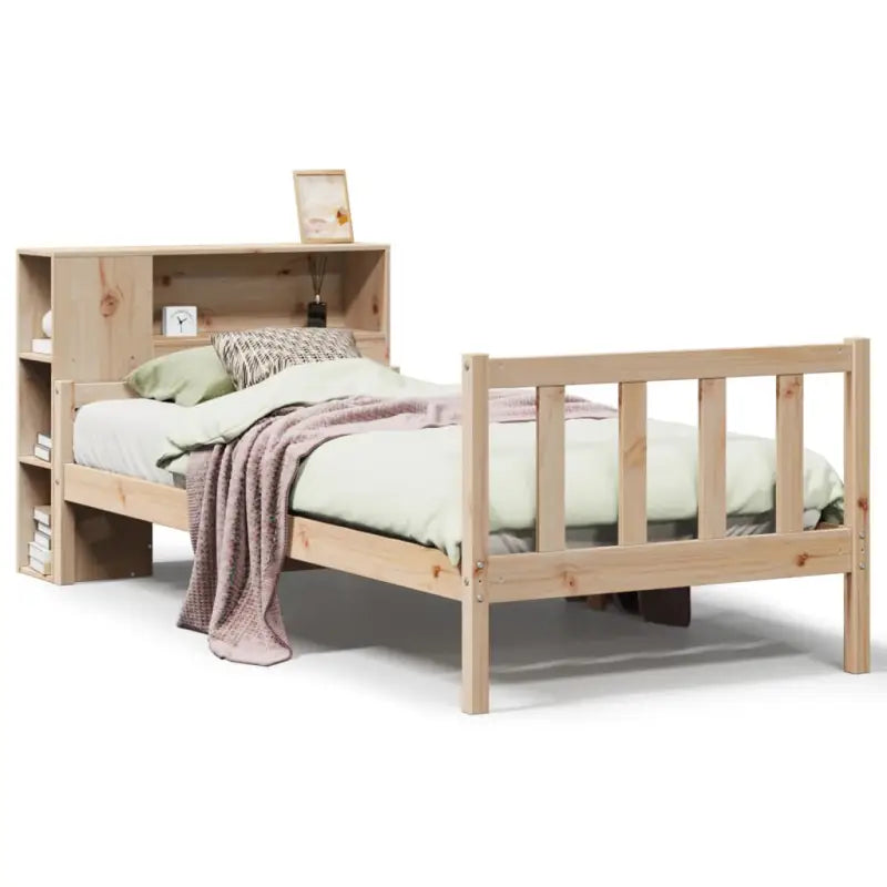 Boekenkastbed van massief grenenhout met optimale totale afmetingen - Bedden & bedframes