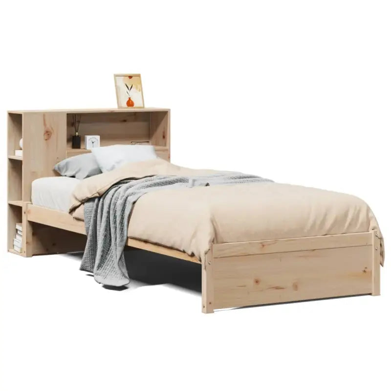 Boekenkastbed van massief grenenhout met optimale totale afmetingen - Bedden & bedframes