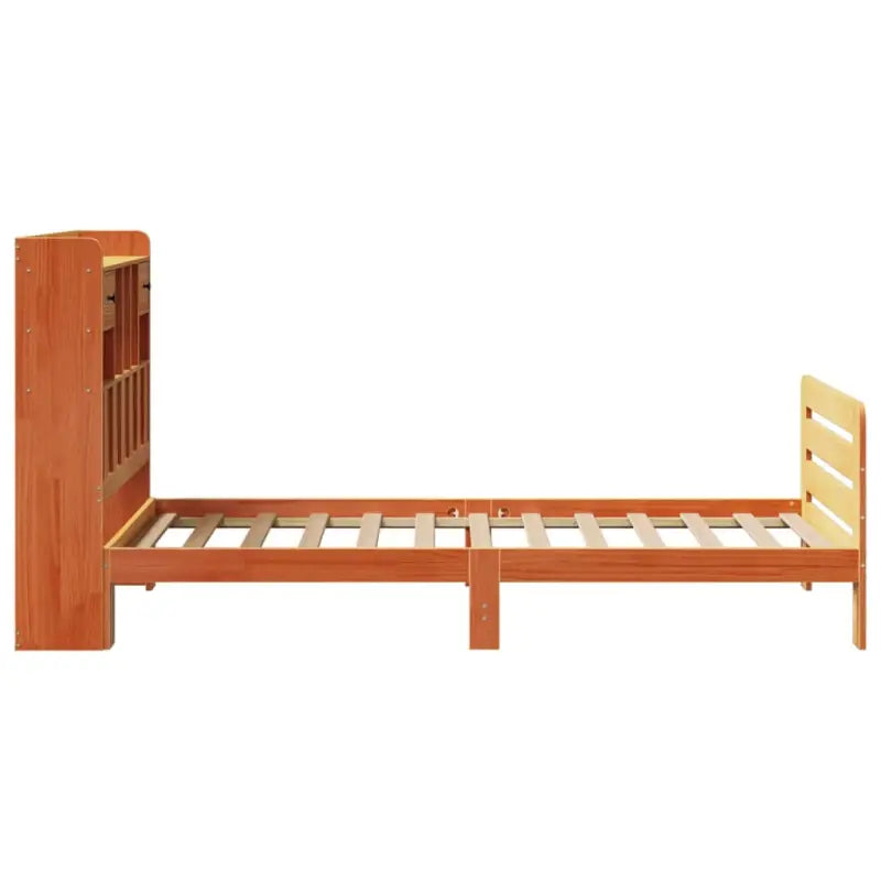Boekenkastbed van massief grenenhout met optimale totale afmetingen - Bedden & bedframes