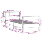 Boekenkastbed van massief grenenhout met optimale totale afmetingen - Bedden & bedframes