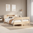 Boekenkastbed van massief grenenhout met optimale totale afmetingen - Naturel / 160 x 200 cm - Bedden & bedframes
