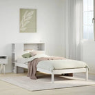 Boekenkastbed van massief grenenhout met optimale totale afmetingen - Wit / 90 x 190 cm - Bedden & bedframes