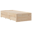Boekenkastbed van massief grenenhout met optimale totale afmetingen - Bedden & bedframes