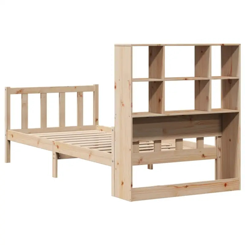 Boekenkastbed van massief grenenhout met optimale totale afmetingen - Bedden & bedframes