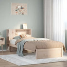 Boekenkastbed van massief grenenhout met optimale totale afmetingen - Naturel / 90 x 200 cm - Bedden & bedframes
