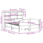 Boekenkastbed van massief grenenhout met optimale totale afmetingen - Bedden & bedframes