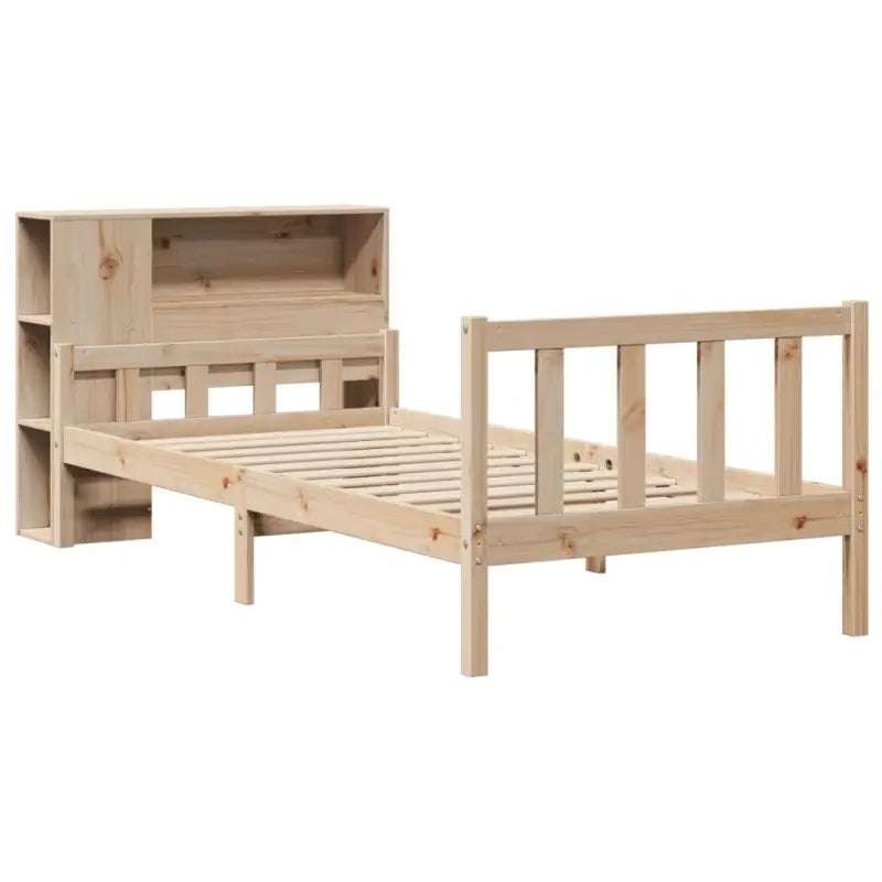Boekenkastbed van massief grenenhout met optimale totale afmetingen - Bedden & bedframes