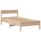 Boekenkastbed van massief grenenhout met optimale totale afmetingen - Bedden & bedframes