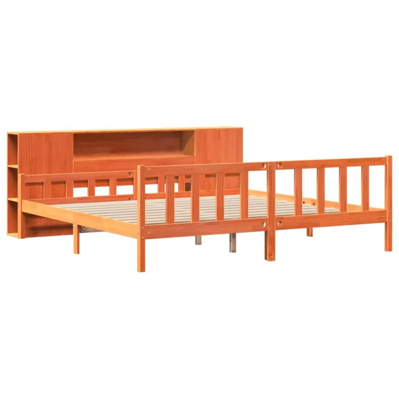 Boekenkastbed van massief grenenhout met optimale totale afmetingen - Bedden & bedframes