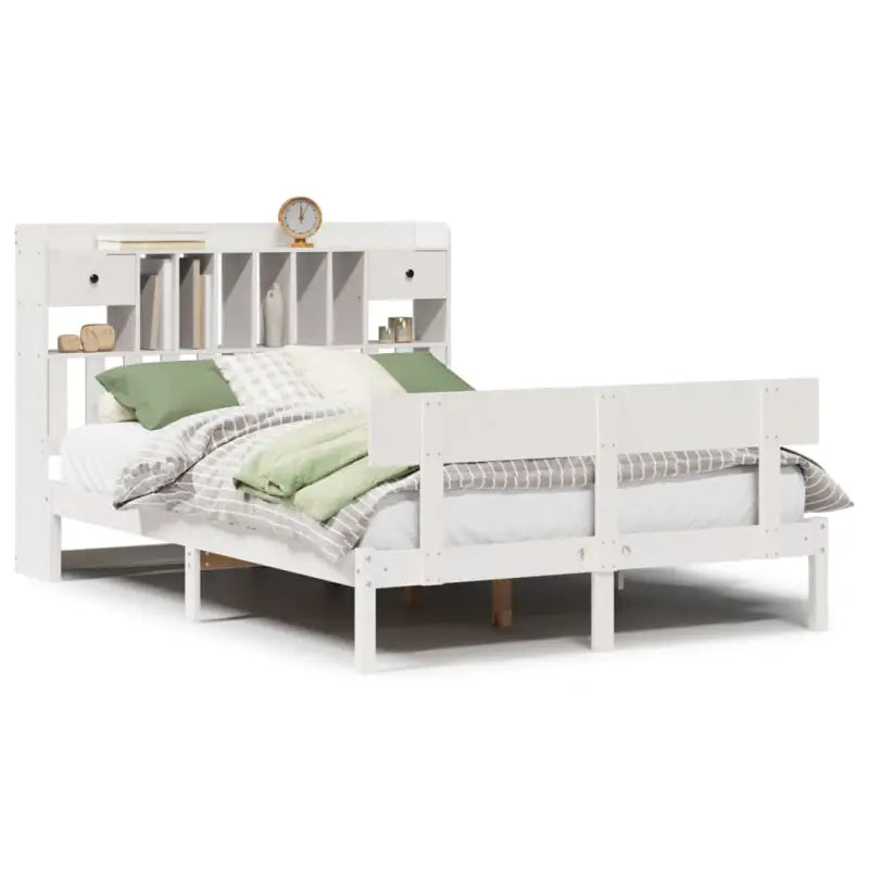 Boekenkastbed van massief grenenhout met optimale totale afmetingen - Bedden & bedframes