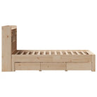 Boekenkastbed van massief grenenhout met optimale totale afmetingen - Bedden & bedframes