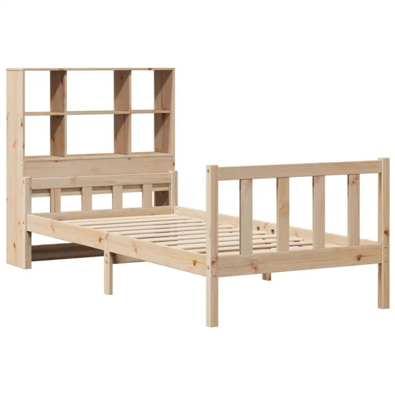 Boekenkastbed van massief grenenhout met optimale totale afmetingen - Bedden & bedframes