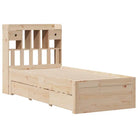 Boekenkastbed van massief grenenhout met optimale totale afmetingen - Bedden & bedframes