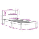 Boekenkastbed van massief grenenhout met optimale totale afmetingen - Bedden & bedframes