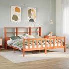 Boekenkastbed van massief grenenhout met optimale totale afmetingen - Wasbruin / 180 x 200 cm - Bedden & bedframes