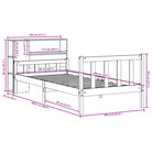 Boekenkastbed van massief grenenhout met optimale totale afmetingen - Bedden & bedframes