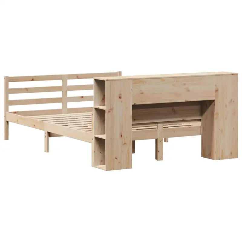 Boekenkastbed van massief grenenhout met perfecte totale afmetingen - Bedden & bedframes