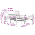 Boekenkastbed van massief grenenhout met perfecte totale afmetingen - Bedden & bedframes