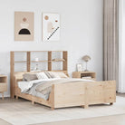Boekenkastbed van massief grenenhout met perfecte totale afmetingen - Bruin / 135 x 190 cm - Bedden & bedframes