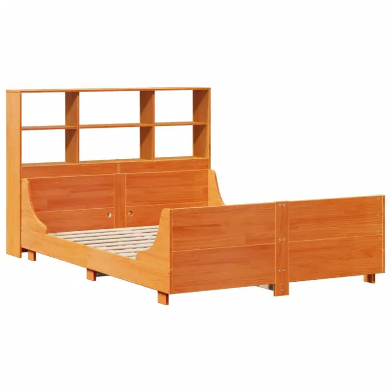 Boekenkastbed van massief grenenhout met perfecte totale afmetingen - Bedden & bedframes