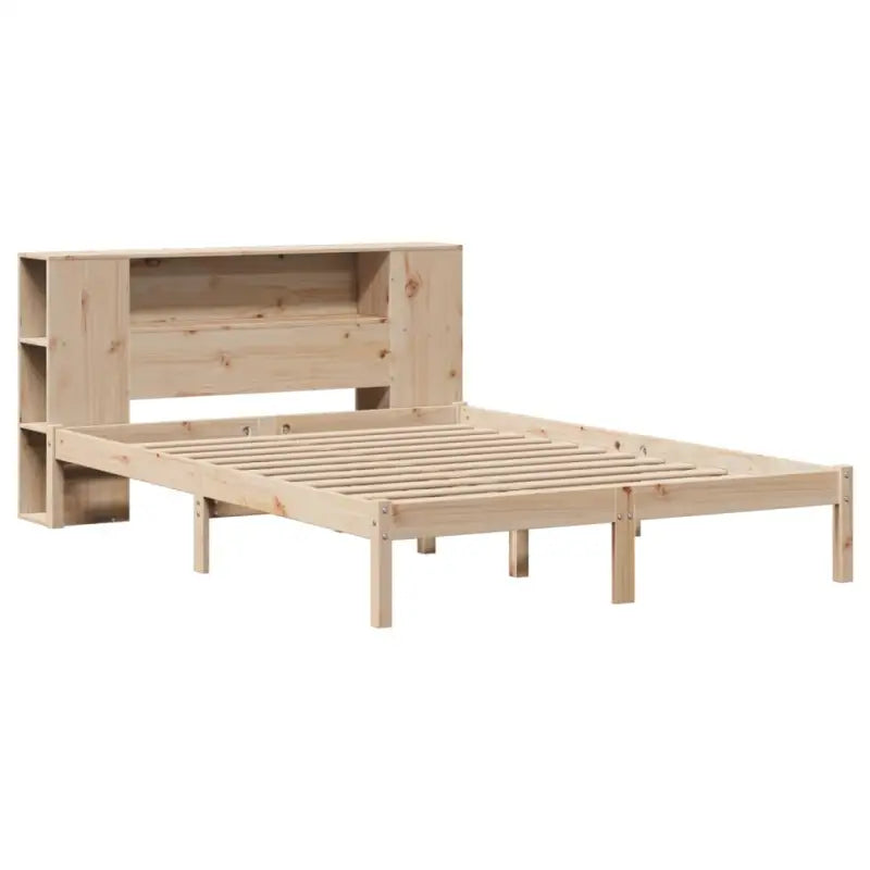 Boekenkastbed van massief grenenhout met perfecte totale afmetingen - Bedden & bedframes