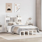Boekenkastbed van massief grenenhout met praktische totale afmetingen - Wit / 135 x 190 cm - Bedden & bedframes