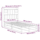 Boekenkastbed van massief grenenhout met praktische totale afmetingen - Bedden & bedframes