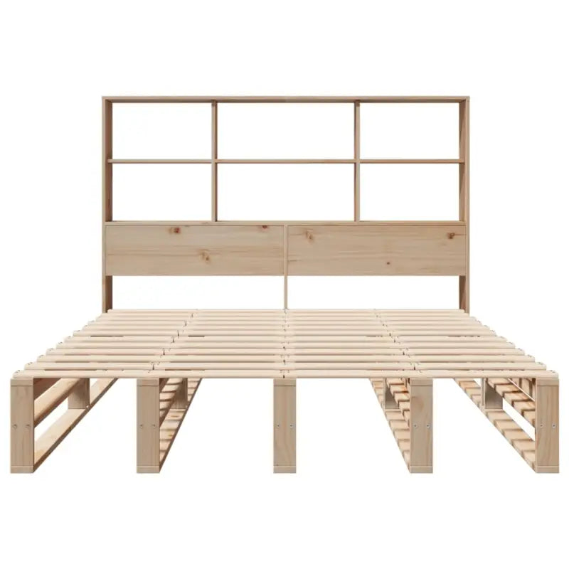 Boekenkastbed van massief grenenhout met praktische totale afmetingen - Bedden & bedframes