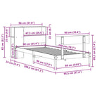 Boekenkastbed van massief grenenhout met ruime totale afmetingen - Bedden & bedframes