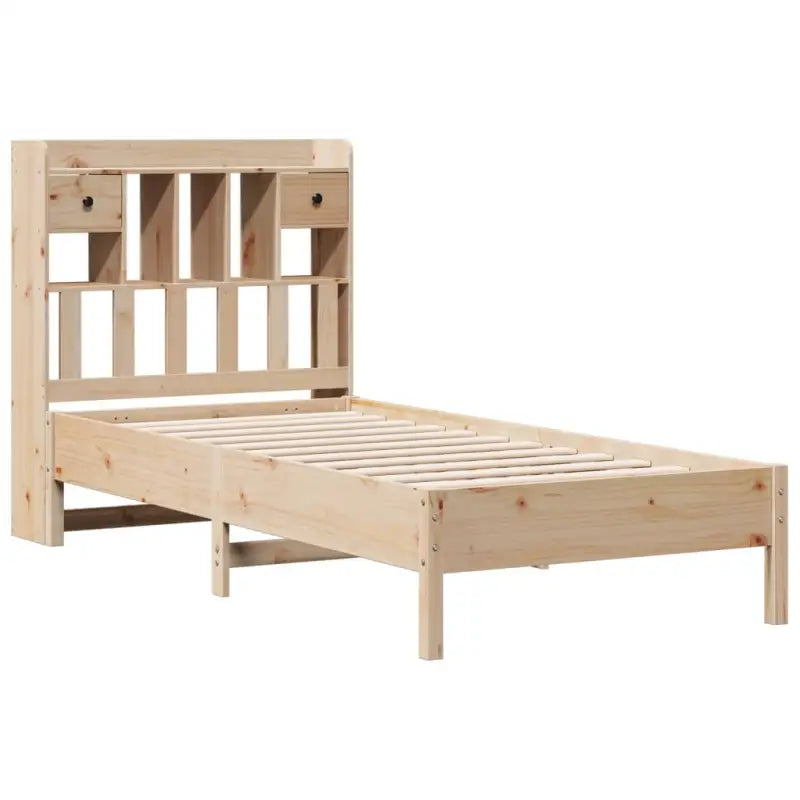 Boekenkastbed van massief grenenhout met ruime totale afmetingen - Bedden & bedframes