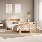 Boekenkastbed van massief grenenhout met ruime totale afmetingen - Naturel / 140 x 200 cm - Bedden & bedframes