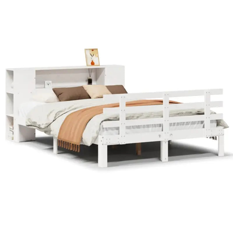 Boekenkastbed van massief grenenhout met ruime totale afmetingen - Bedden & bedframes