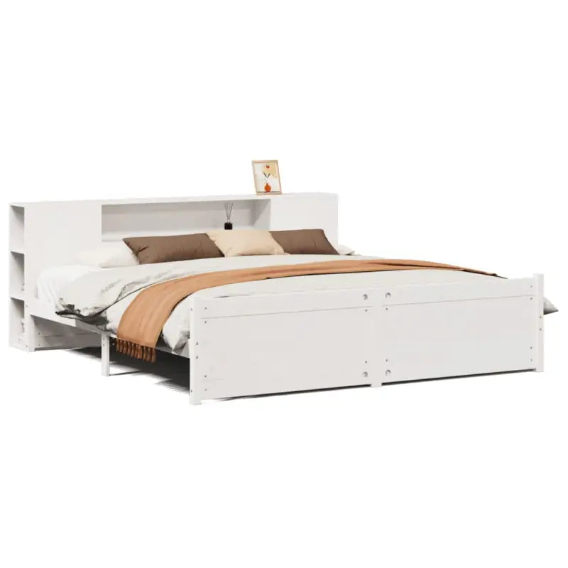 Boekenkastbed van massief grenenhout met ruime totale afmetingen - Bedden & bedframes