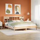 Boekenkastbed van massief grenenhout met ruime totale afmetingen - Naturel / 180 x 200 cm - Bedden & bedframes