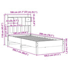 Boekenkastbed van massief grenenhout met ruime totale afmetingen - Bedden & bedframes