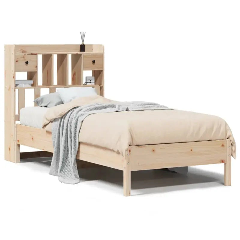 Boekenkastbed van massief grenenhout met ruime totale afmetingen - Bedden & bedframes