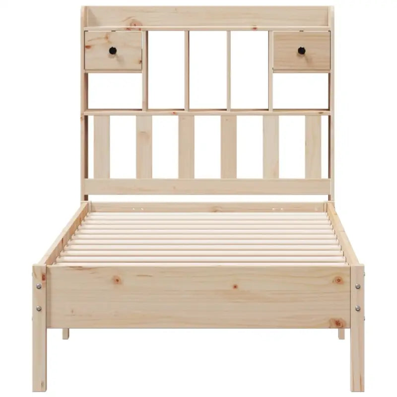 Boekenkastbed van massief grenenhout met ruime totale afmetingen - Bedden & bedframes