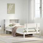 Boekenkastbed van massief grenenhout met ruime totale afmetingen - Wit / 90 x 200 cm - Bedden & bedframes
