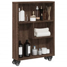 Boekenkasten met open kant van bewerkt hout voor interieur - bruin eikenkleur / 1 - Boekenkasten
