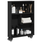 Boekenkasten met open kant van bewerkt hout voor interieur - Zwart / 1 - Boekenkasten