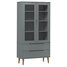 Boekenkasten van massief grenenhout met Scandinavisch design - Grijs / 1 - Boekenkasten