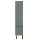 Boekenkasten van massief grenenhout met Scandinavisch design - Grijs / 1 - Boekenkasten