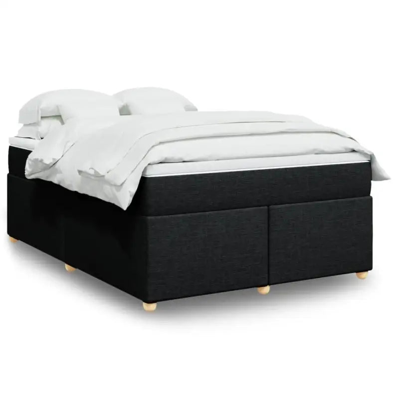 Boxspring met ademend vermogen en duurzaam zwart materiaal - Zwart / 140 x 200 cm - Bedden & bedframes
