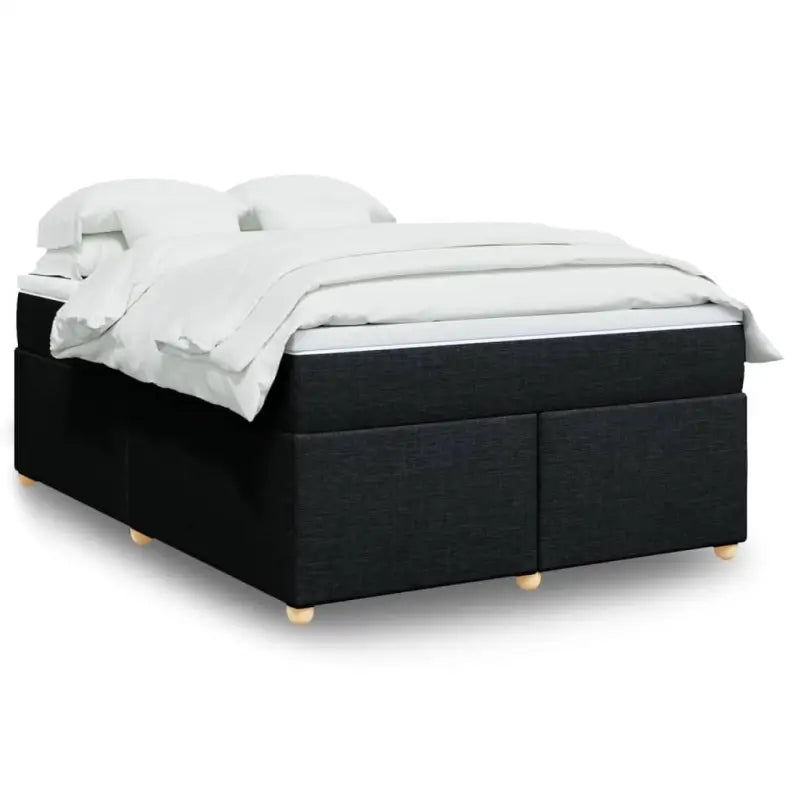 Boxspring met ademend vermogen en duurzaam zwart materiaal - Zwart / 140 x 190 cm - Bedden & bedframes