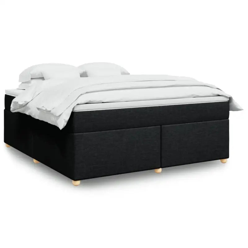 Boxspring met ademend vermogen en duurzaam zwart materiaal - Zwart / 180 x 200 cm - Bedden & bedframes