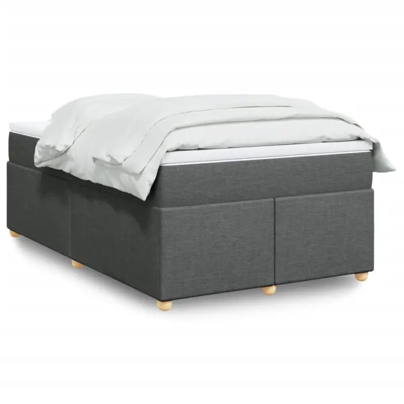 Boxspring met ademend vermogen en duurzaam zwart materiaal - Donkergrijs / 120 x 200 cm - Bedden & bedframes